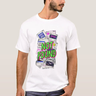 Camiseta Erro Digital Pop-up Falha Arte Não Encontrada