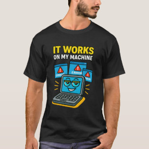 Camiseta Erro engraçado de codificação piada azul desenho m