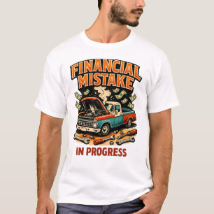 Camiseta Erro Financeiro em Andamento Mecânico de Carros Di