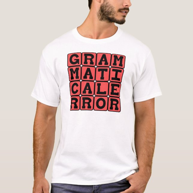 Camiseta Erro Gramatical, Erro de Gramática (Frente)
