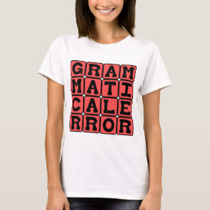 Camiseta Erro Gramatical, Erro de Gramática