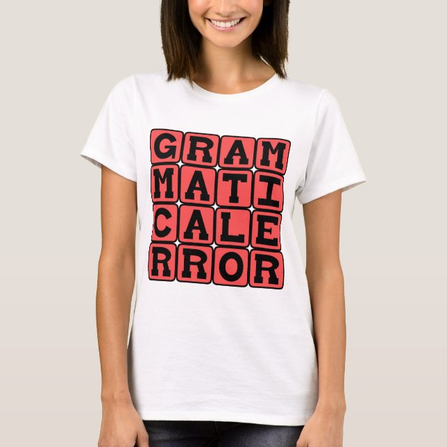 Camiseta Erro Gramatical, Erro de Gramática (Frente)