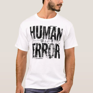 Camiseta ERRO HUMANO Arte de Tipografia Brutalista Indust
