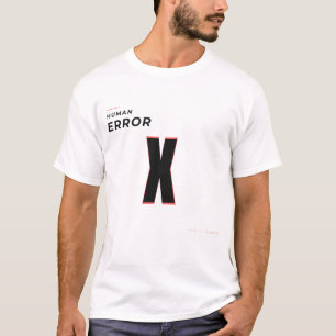 Camiseta Erro Humano X Design de Tipografia Tech