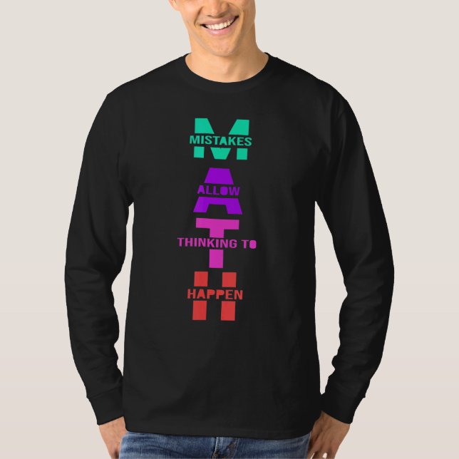 Camiseta Erros De Professores De Matemática Permitem Pensar (Frente)