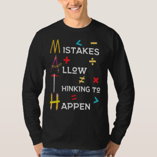 Camiseta Erros De Professores De Matemática Permitem Pensar