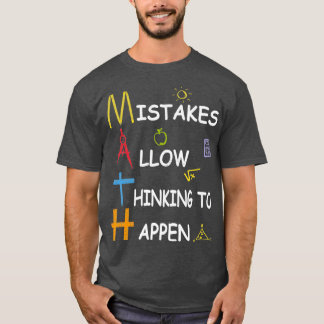 Camiseta Erros De Professores De Matemática Permitem Pensar