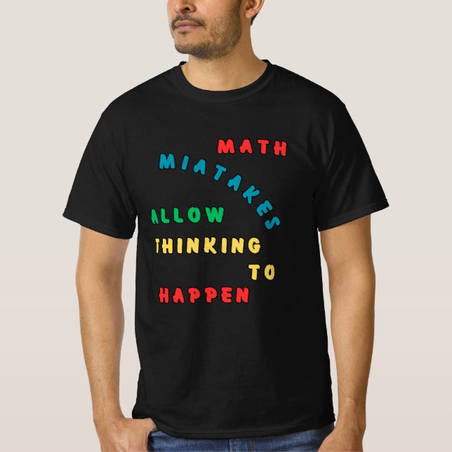 Camiseta Erros Matemáticos Permitem Pensar Em Acontecer (Frente)