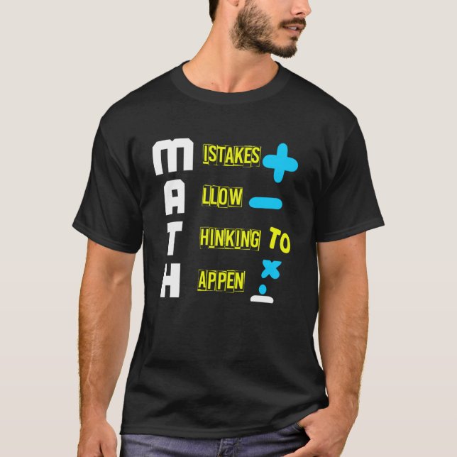 Camiseta ERROS MATEMÁTICOS PERMITEM PENSAR EM ACONTECER Geo (Frente)