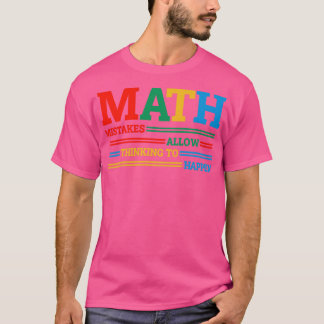 Camiseta Erros Matemáticos Permitem Pensar Em Acontecer Mat