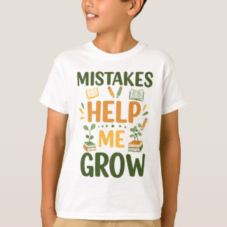 Camiseta Erros Me Fazem Crescer Mentalidade Motivacional em