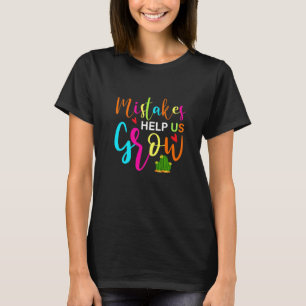 Camiseta Erros nos ajudam a crescer Mentalidade de Crescime