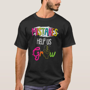 Camiseta Erros nos ajudam a crescer Professor Volta às Aula