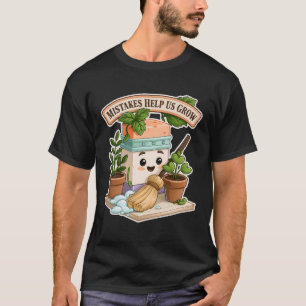 Camiseta Erros nos Fazem Crescer Eraser Motivação Fofa