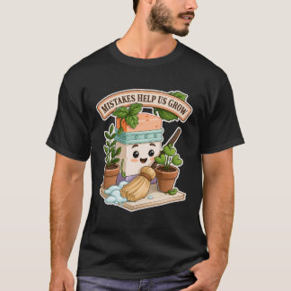 Camiseta Erros nos Fazem Crescer Eraser Motivação Fofa