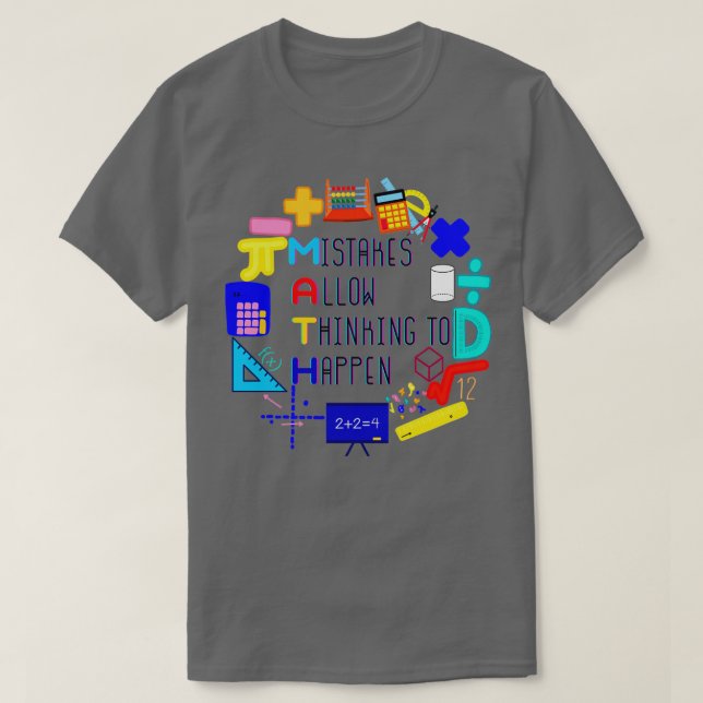 Camiseta Erros permitem pensar 12 (Frente do Design)