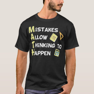 Camiseta Erros Permitem Pensar Em Acontecer A Matemática En