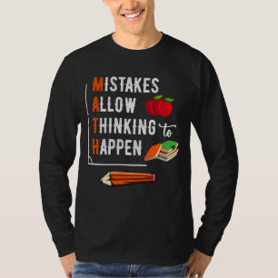 Camiseta Erros Permitem Pensar Em Acontecer Amantes Da Mate