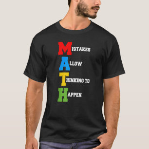 Camiseta Erros Permitem Pensar Em Acontecer Matemática