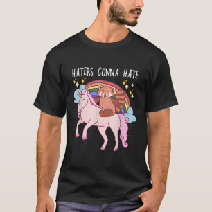 Camiseta Ers Gonna E Red Panda Riding Unicorn