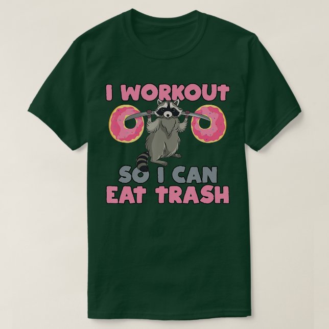 Camiseta Erupção cutânea Comendo Racoon Engraçado Gym Swole (Frente do Design)