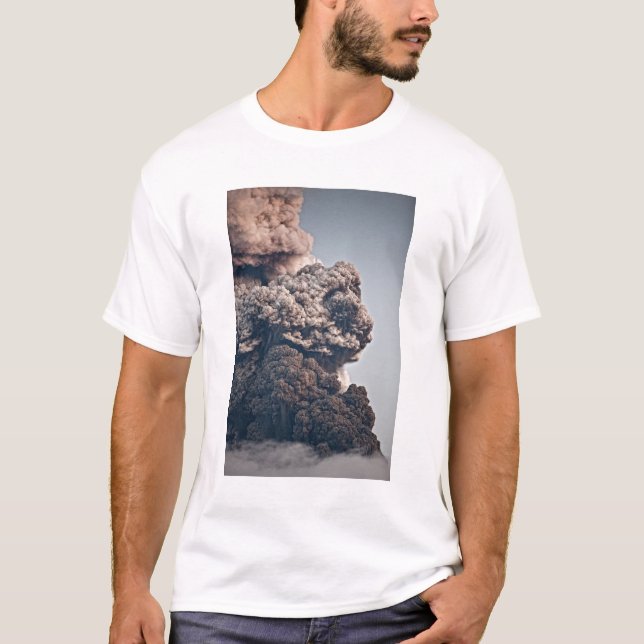 Camiseta Erupção vulcânica de Eyjafjalljokull (Frente)