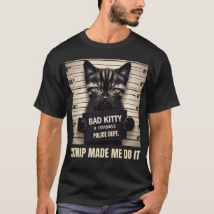 Camiseta Erva-de-gato Me Fez Fazer Isso Presente de Gato Ru