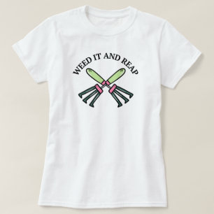 Camiseta Erva E Colhe Gardening Engraçado Dizendo