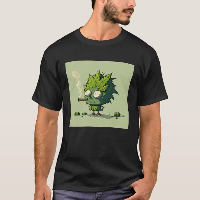 Camiseta erva fumando maconha (Frente)