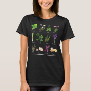 Camiseta Ervas Botânicas Especiarias Jardinagem Jardineiro
