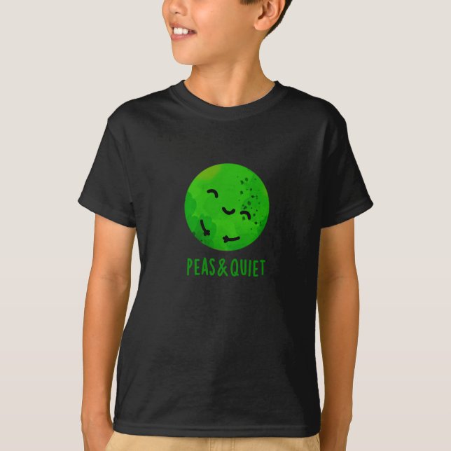 Camiseta Ervilha E Engraçado Silencioso Veggie Pea Pun Dark (Frente)
