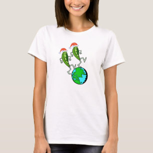 Camiseta Ervilhas de Natal na Terra