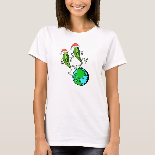 Camiseta Ervilhas de Natal na Terra (Frente)