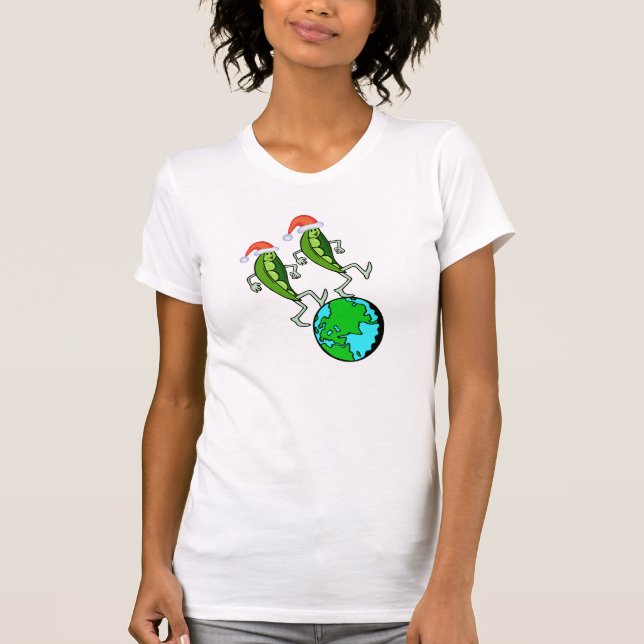 Camiseta Ervilhas de Natal na Terra (Frente)