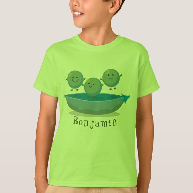 Camiseta Ervilhas de salto bonitas na ilustração de desenho (Frente)