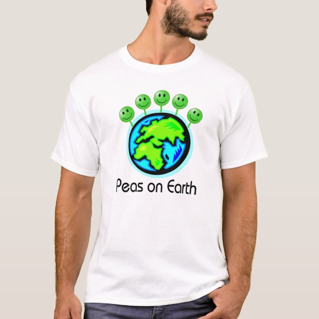 Camiseta ervilhas na terra (Frente)