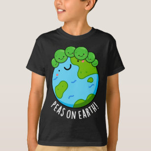 Camiseta Ervilhas Na Terra Punho Divertido De Paz De Legume