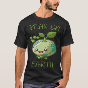 Camiseta Ervilhas na Terra Vegana Vegetariana Baseada em Pl