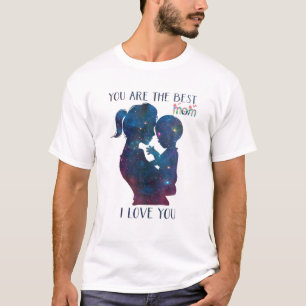 Camiseta És A Melhor Mãe Que Te Amo Mãe Flores Mãe
