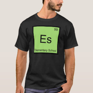 Camiseta Es - Símbolo de Elemento de Química do Ensino Fund