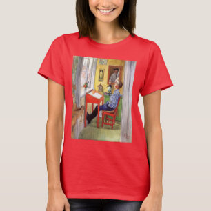 Camiseta Esbjorn Fazendo Seu Dever de Casa por Carl Larsson