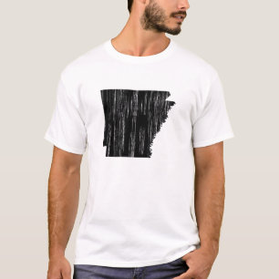 Camiseta Esboço afligido do estado de Arkansas