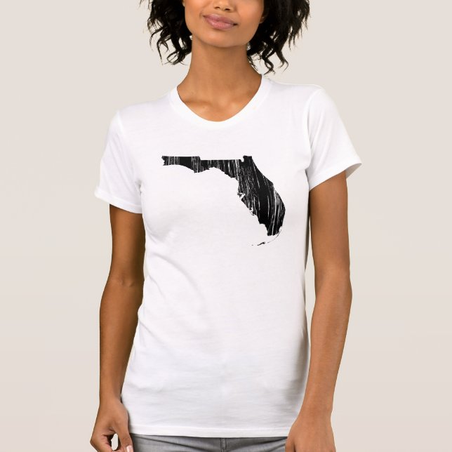 Camiseta Esboço afligido do estado de Florida (Frente)