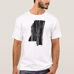 Camiseta Esboço afligido do estado de Mississippi