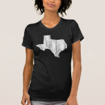 Camiseta Esboço afligido do estado de Texas<br><div class="desc">Esboço afligido do estado de Texas</div>
