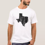 Camiseta Esboço afligido do estado de Texas<br><div class="desc">Esboço afligido do estado de Texas</div>