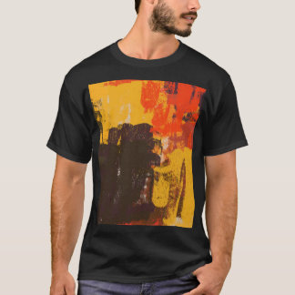 Camiseta Esboço artístico criativo, textura colorida.