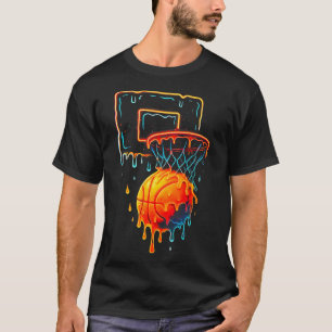 Camiseta Esboço Colorido Pingando Cor Rede de Arco de Splas