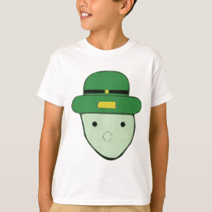 Camiseta Esboço colorido verde Meme do Leprechaun