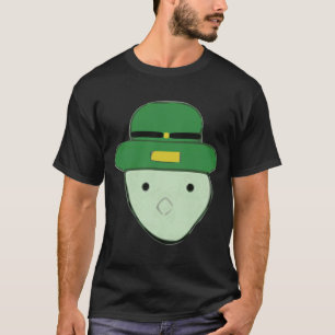 Camiseta Esboço colorido verde Meme do Leprechaun
